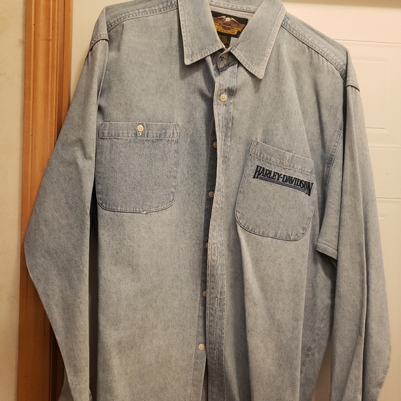 Harley-Davidson Other - Mens denim Harley-Davidson long sleeve